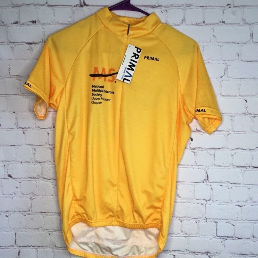 NWT‎ Primal Mens Golden Sport Cut Quater Zip Raglan Jersey Shirt Size S